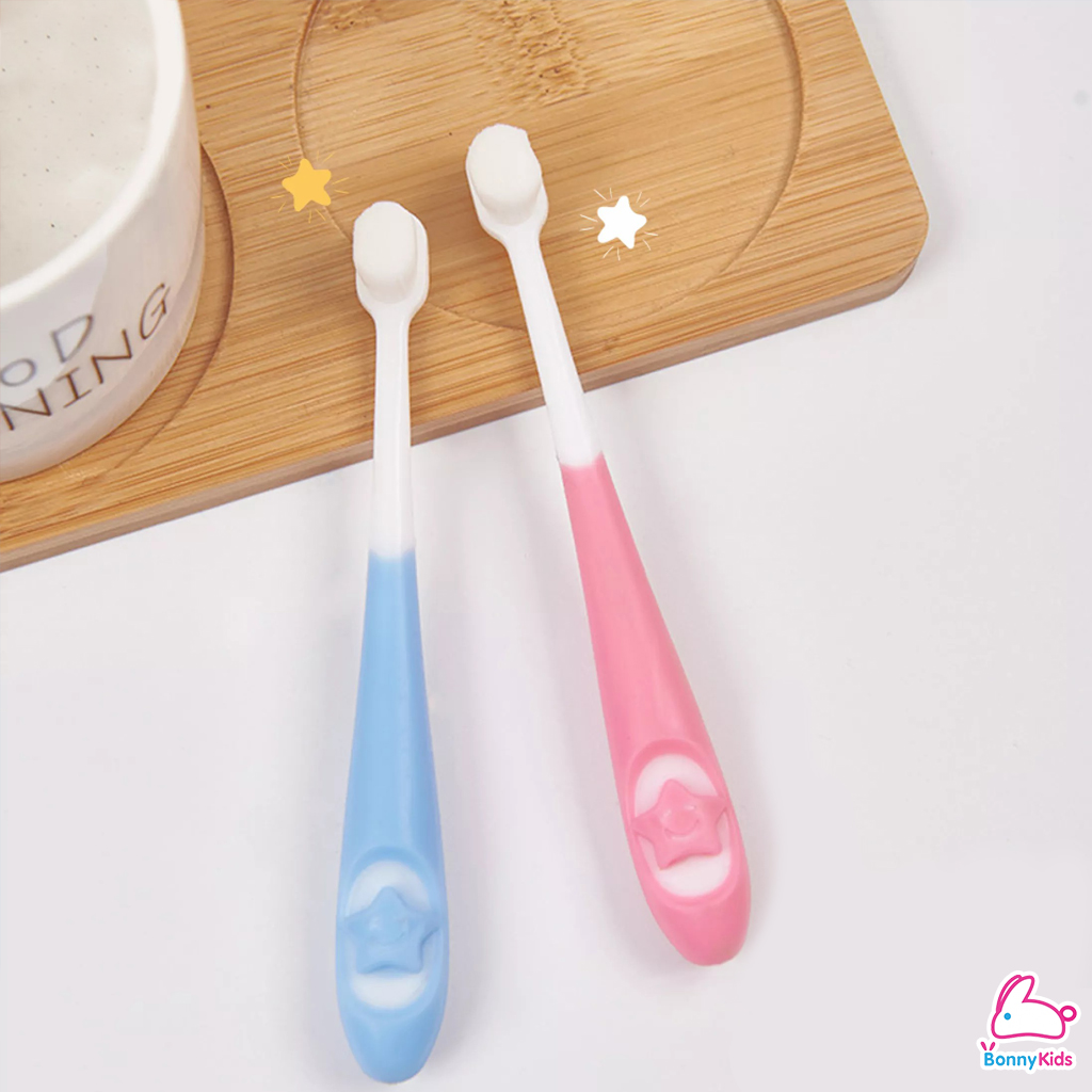 แปรงสีฟันขนนุ่มพิเศษ สำหรับเด็ก 10,000 เส้นใย (2 สี)