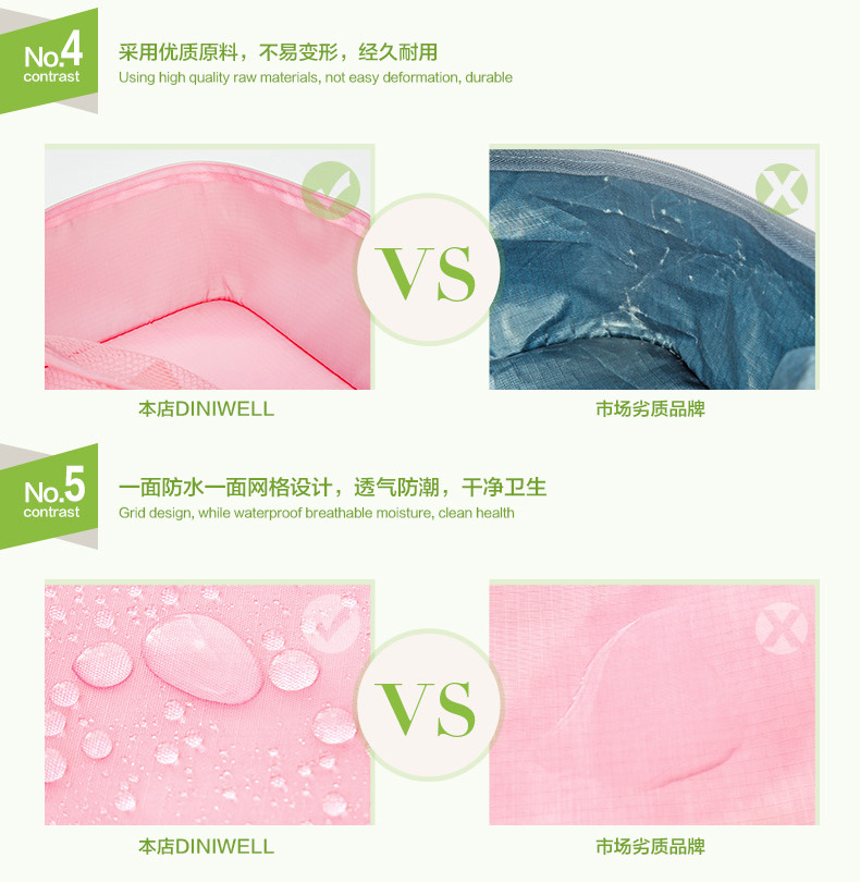 Diniwell Travel Receive Bag กระเป๋าจัดระเบียบเดินทาง 6 ใบ แบ่งใส่เสื้อผ้า กางเกง ชุดชั้นใน กางเกงใน อุปกรณ์ไอที ผลิตจากวัสดุกันน้ำคุณภาพดี มี 9 สีให้เลือก