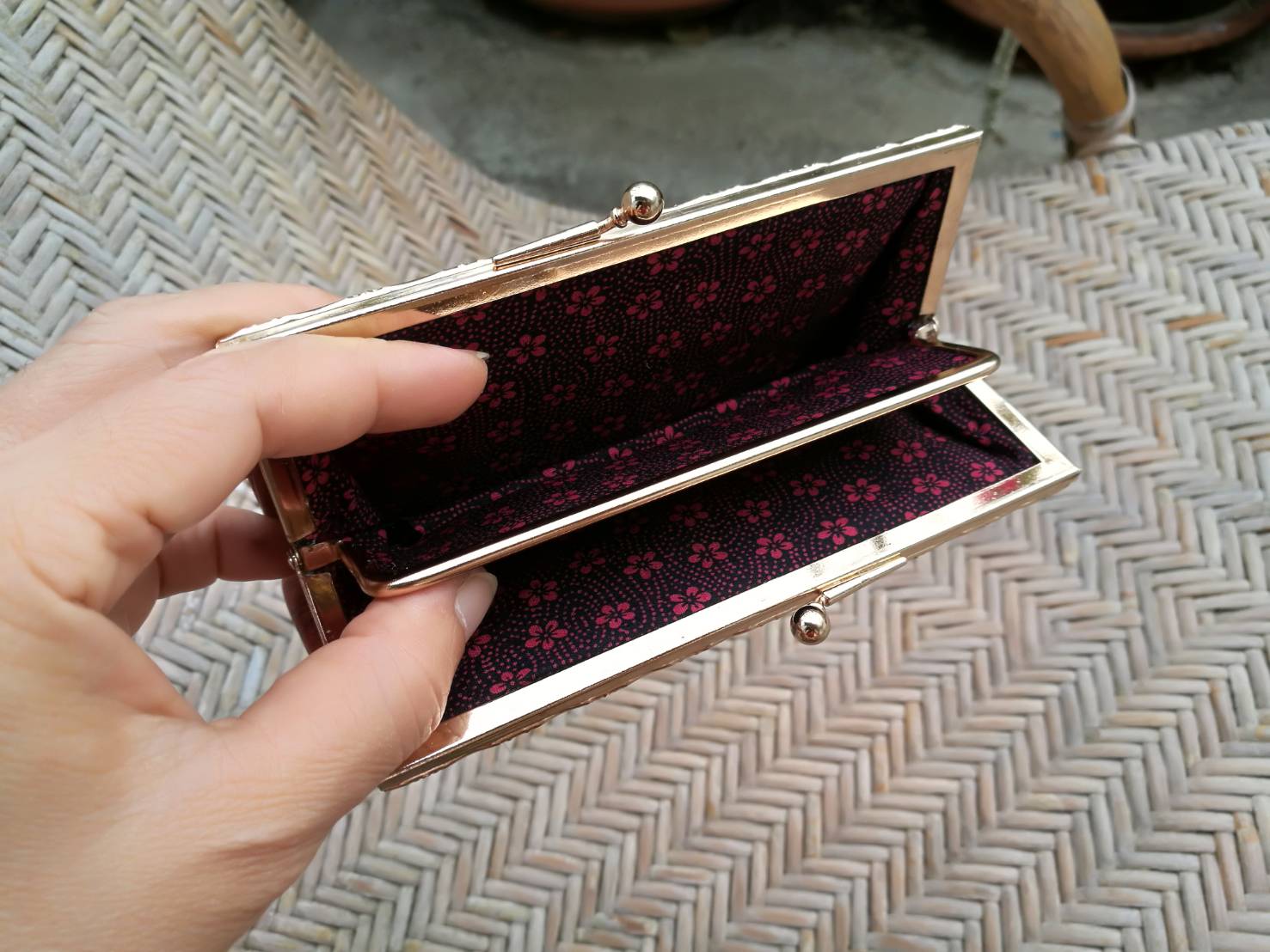 กระเป๋าสตางค์ป็อกแป็ก หนังพิมพ์ลาย สวยมาก