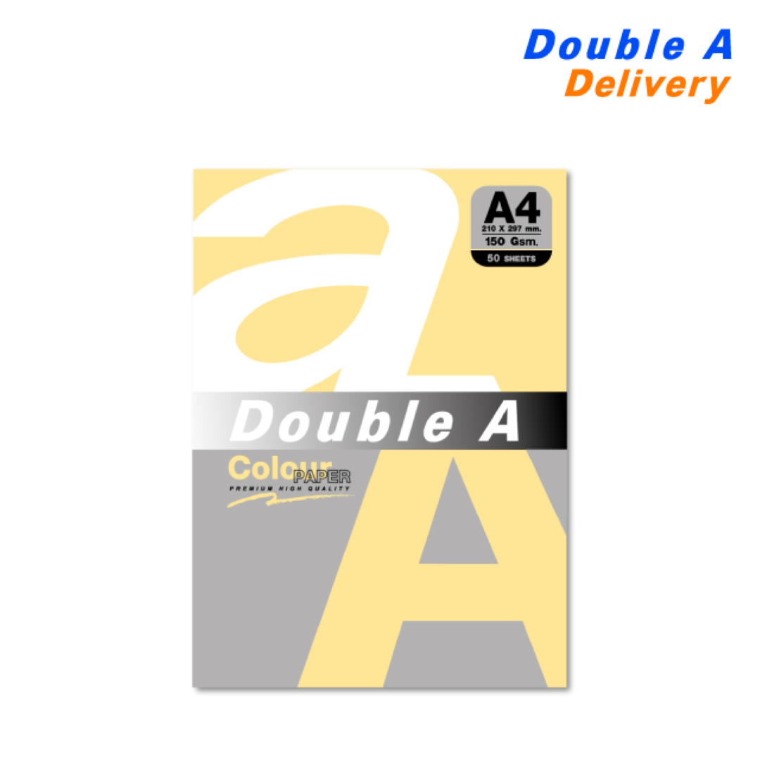 กระดาษสี / การ์ดสี A4 150 แกรม แพ็ค 50 แผ่น สีส้มพาสเทล