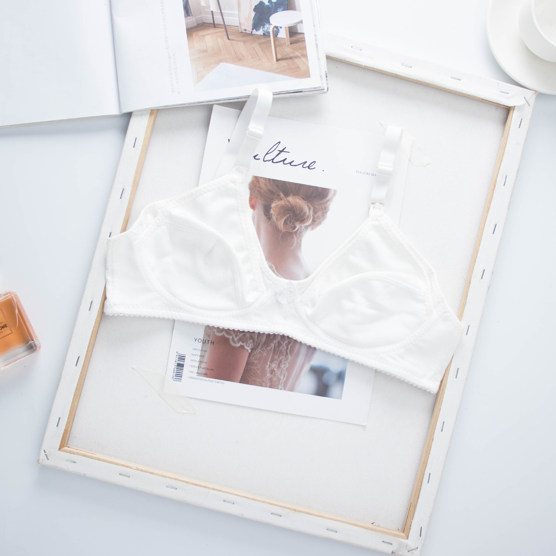 NanaBaby เสื้อในให้นมบุตร เสื้อในเปิดเต้าให้นมลูก ไม่มีโครง ผ้าฝ้าย Cotton นิ่ม ใส่สบาย