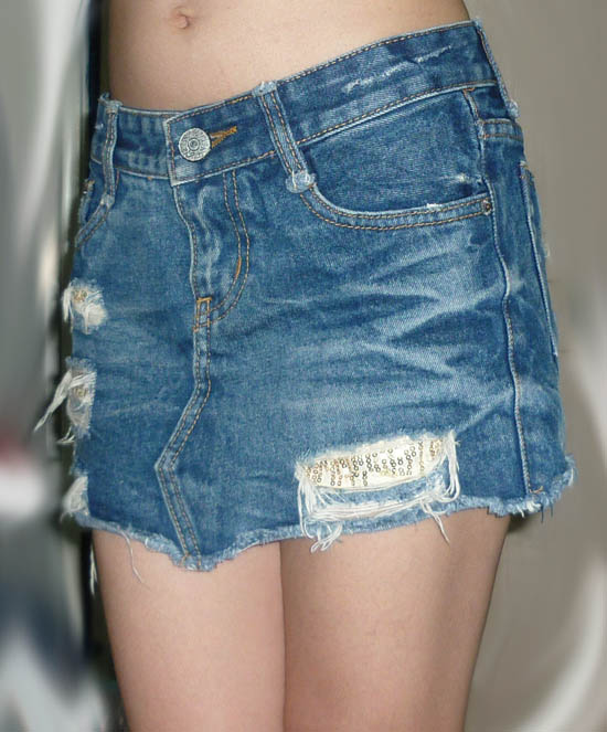 กระโปรงยีนส์เป๊ะเว่อร์ ยีนส์ห้าง 30-34-10