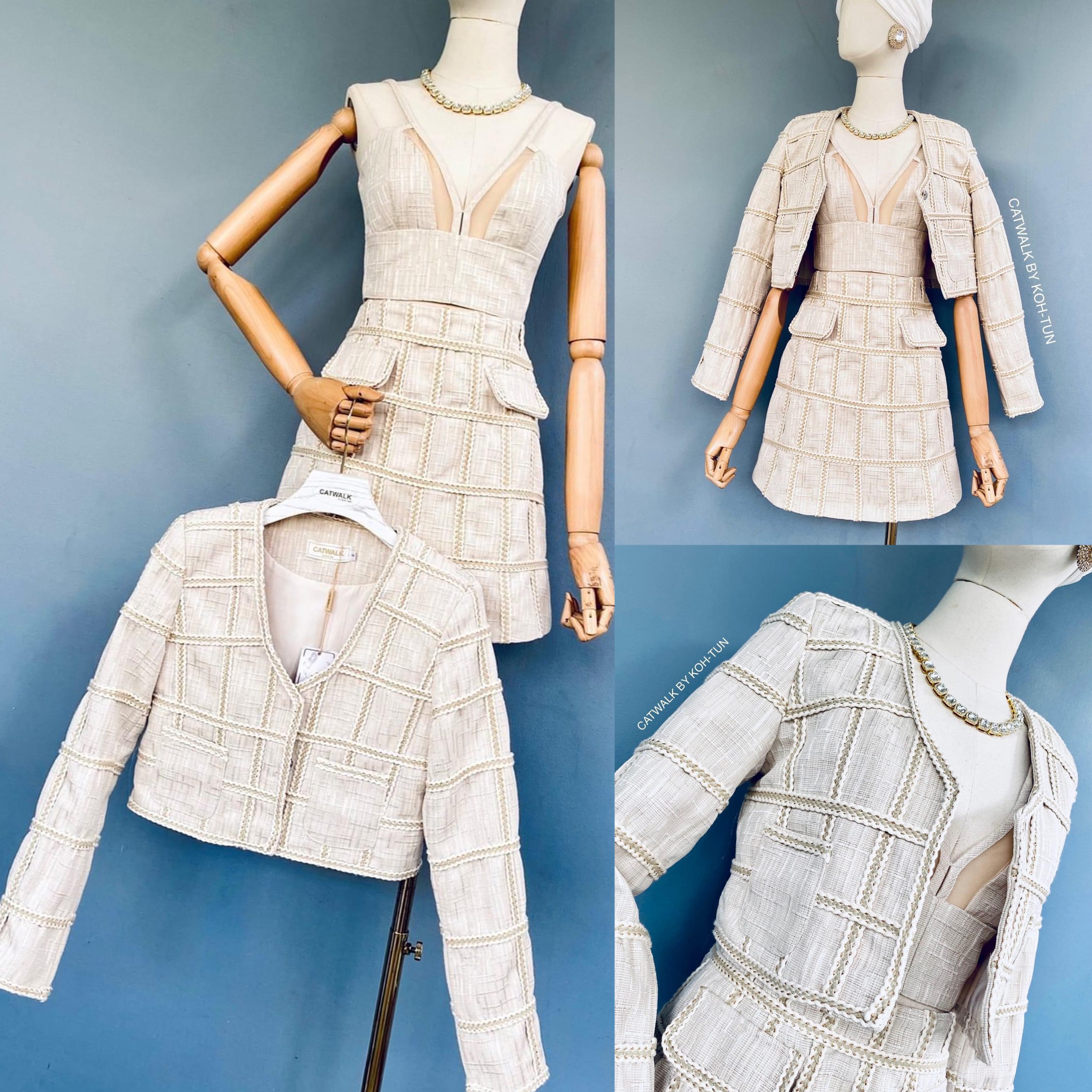 เซต 3 ชิ้น เสื้อคลุม+เสื้อครอป+กระโปรง เนื้อผ้าเกรดA++ สวยมาก สินค้าคุณภาพ (พร้อมส่ง)