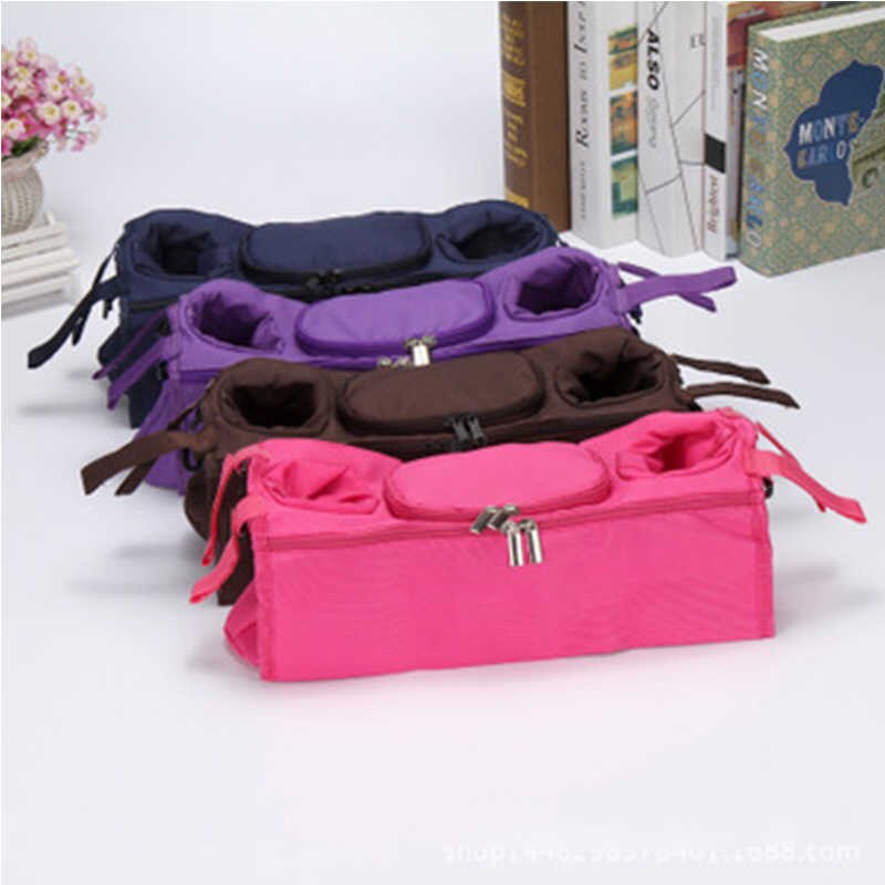 กระเป๋าวางแก้วน้ำ ที่วางขวดนมรถเข็นเด็ก กระเป๋ารถเข็นเด็ก กระเป๋าติดรถเข็นเด็ก Baby Stroller Organizer