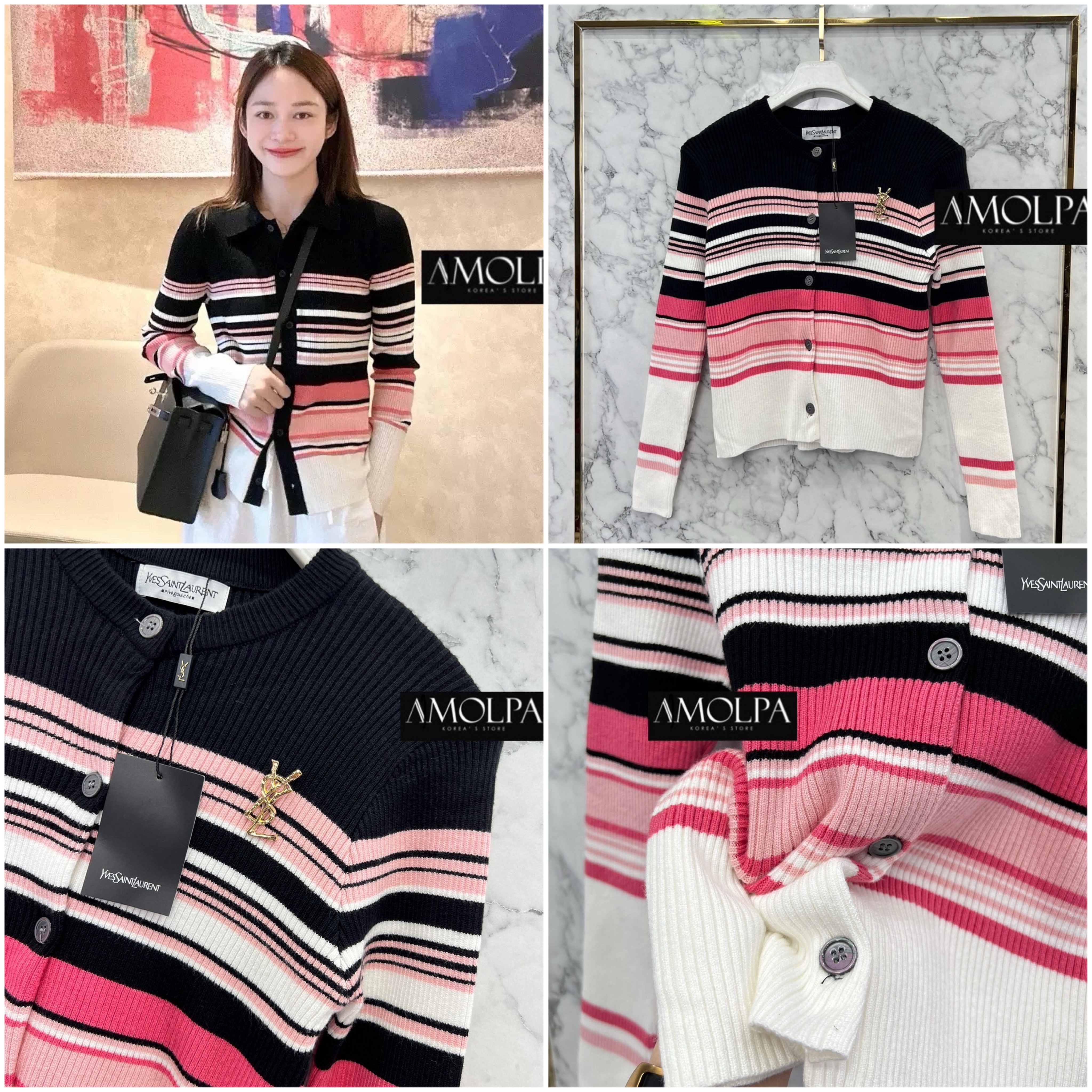 เสื้อไหมพรมคาดิแกน YSL KNIT เนื้อผ้าดีม๊ากกกก ผ้าใส่สบายมากกกก : สินค้าคุณภาพ (พร้อมส่ง)