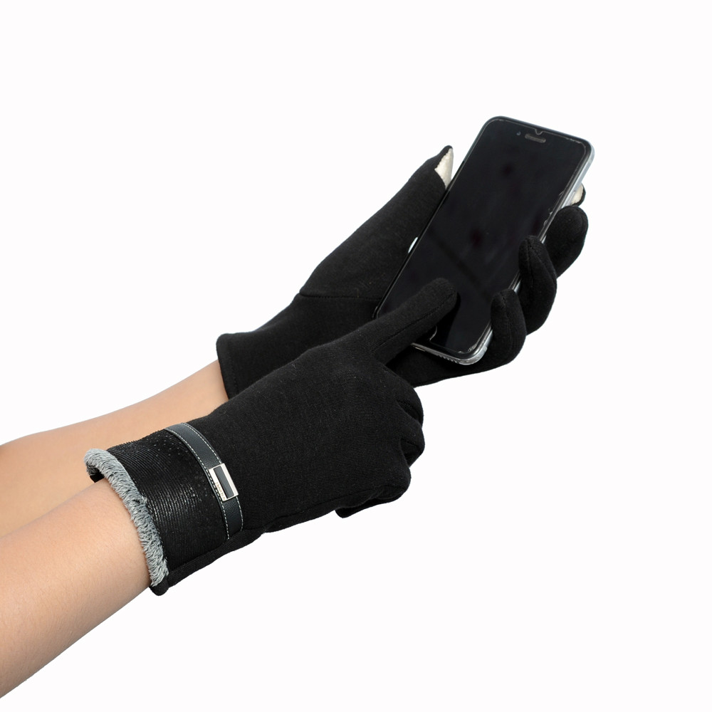 ถุงมือกันหนาว บุขนกำมะหยี่ touch screen gloves