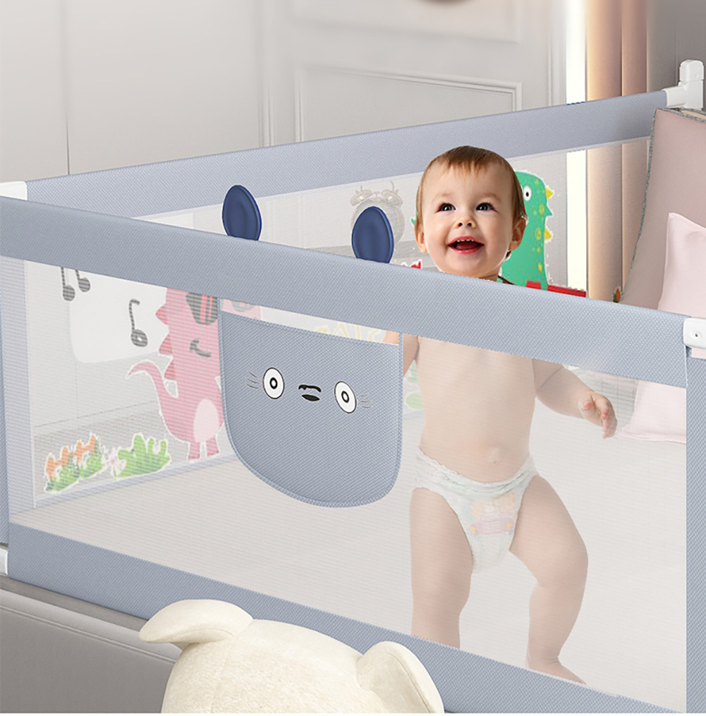ที่กั้นเตียง กันเด็กตกเตียง ที่กันเตียงนอน Baby Bed Protection ปรับขึ้น-ลงแนวดิ่ง ติดตั้งง่าย แข็งแรงทนทาน 5 ฟุต, 6 ฟุต