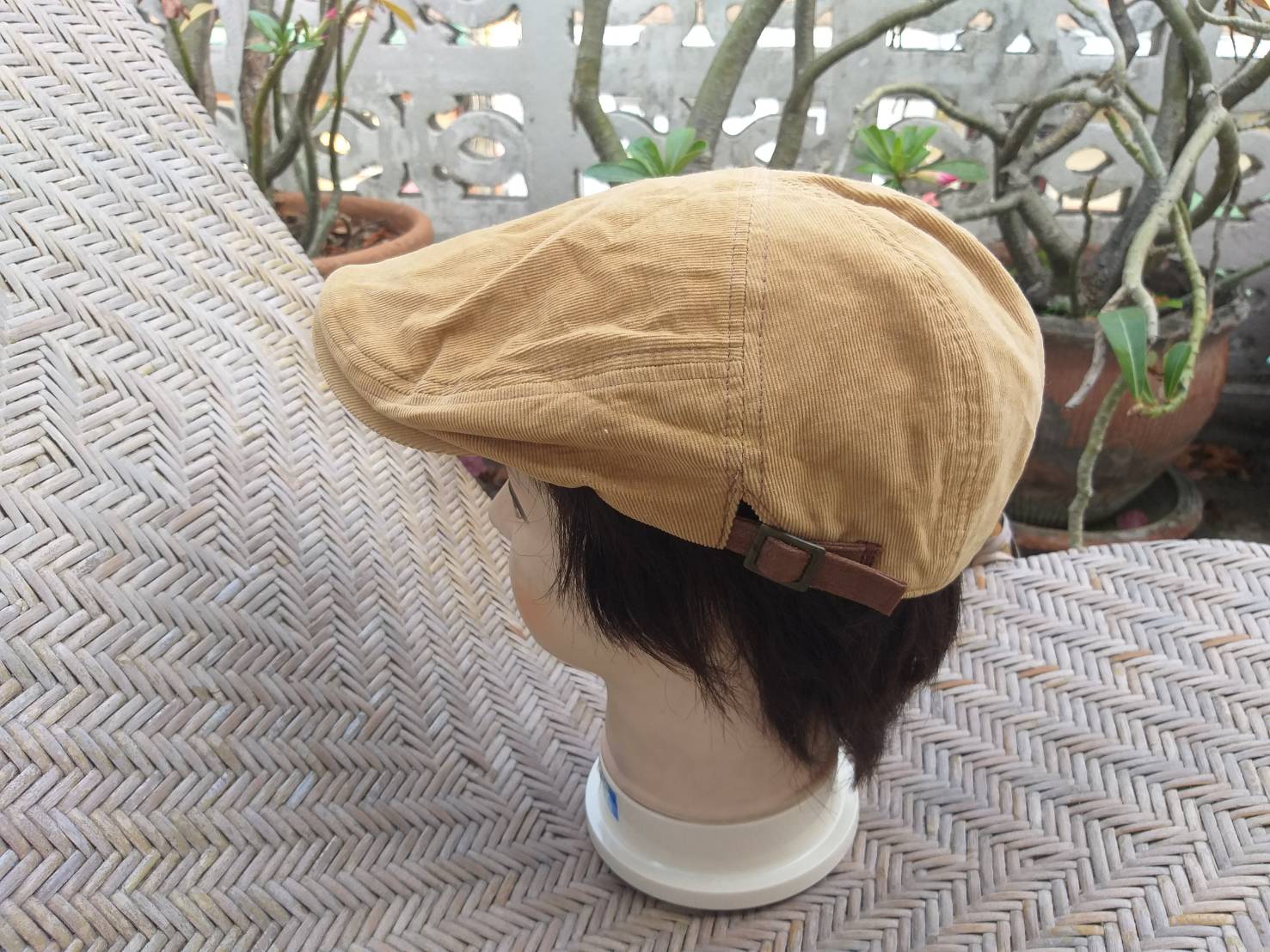 หมวก flat cap หมวกติงลี่ grace hat ผ้าลูกฟูก