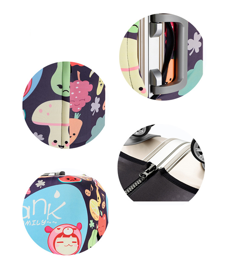 (ผ้ายืด พิมพ์ลาย ขนาด XL) ผ้าคลุมกระเป๋าเดินทาง ขนาด 29 - 32 นิ้ว มี 10 ลาย 10 แบบให้เลือก