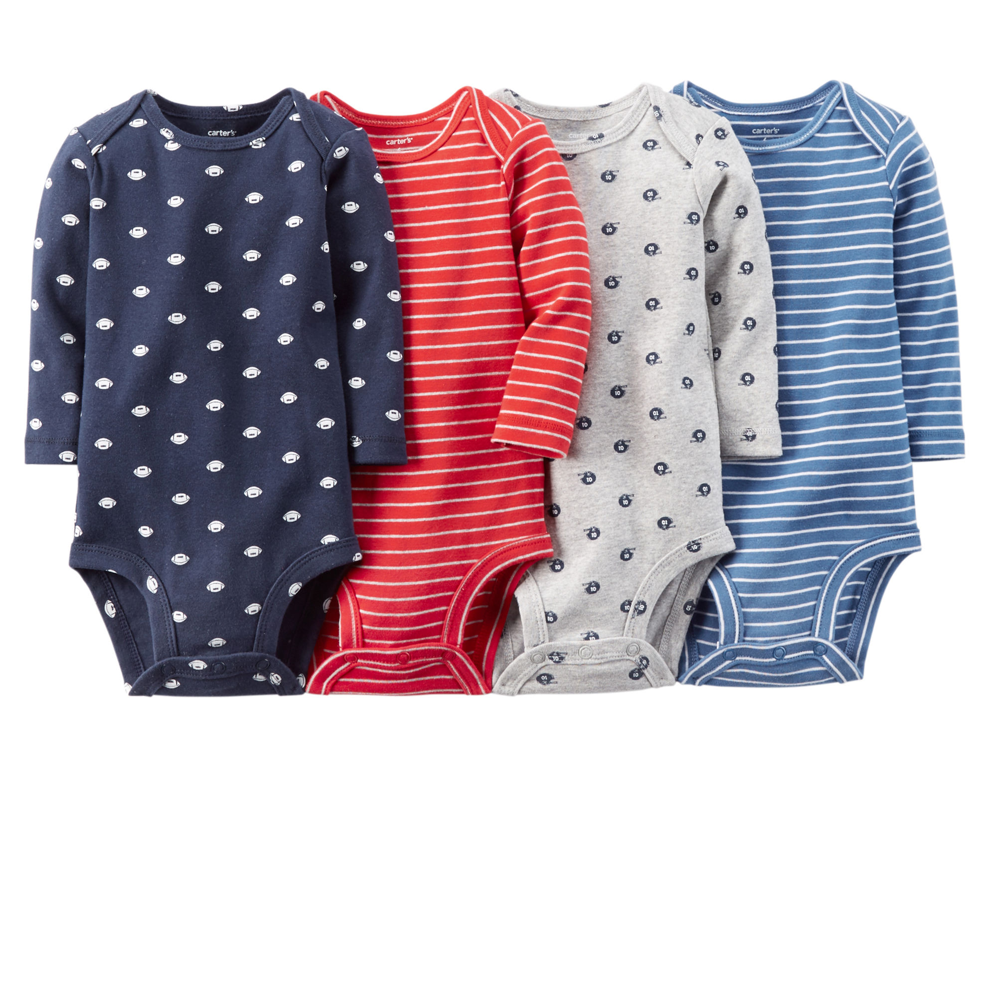 ชุดบอดี้สูทเด็กชาย แขนยาว วัย 6-9/9-12/18-24 เดือน คละลาย