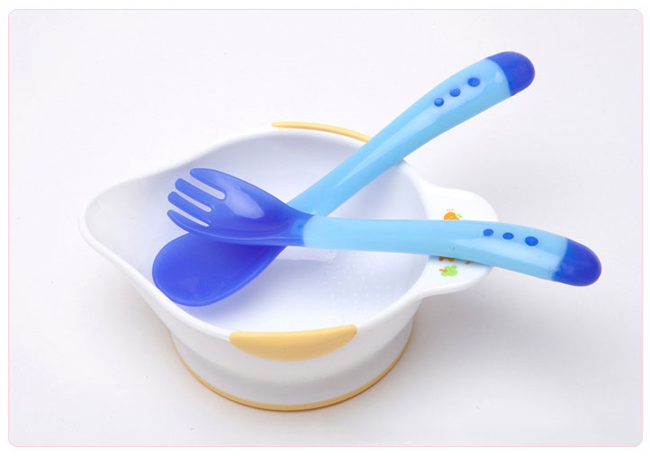 ช้อนส้อมเด็ก ช้อนกินข้าวลูก ช้อนเด็กหัดกิน เปลี่ยนสีตามอุณหภูมิอาหาร NanaBaby