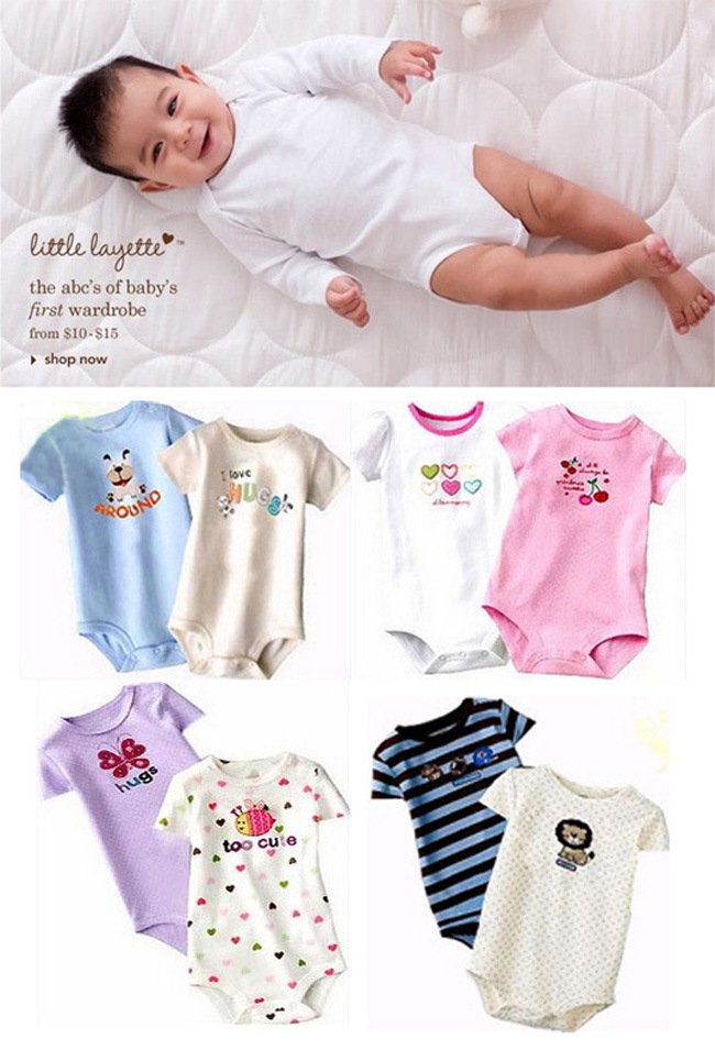 ชุดบอดี้สูทเด็กหญิง แขนสั้น วัย 0-3/3-6/6-9/9-12/12-18 เดือน คละลาย