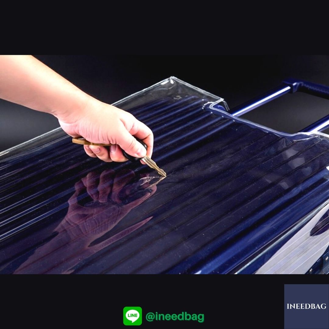 (PVC ขอบใส 30") ผ้าคลุมกระเป๋าเดินทาง ขนาด 30 นิ้ว ผลิตจาก PVC ใส หนาขึ้น ไม่มีตะเข็บ ตีนตุ๊กแกใหญ่