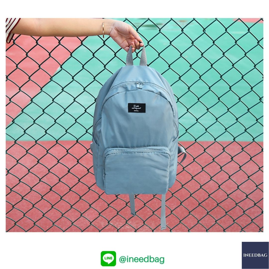 DINIWELL กระเป๋าเป้พับได้ กระเป๋าพับได้ กันน้ำ น้ำหนักเบา ใช้ได้ทุกโอกาส มี 4 สีให้เลือก (DINIWELL Foldable Travel Backpack Unisex Lightweight Portable School Backpack Laptop Bag Casual Water Resistant)