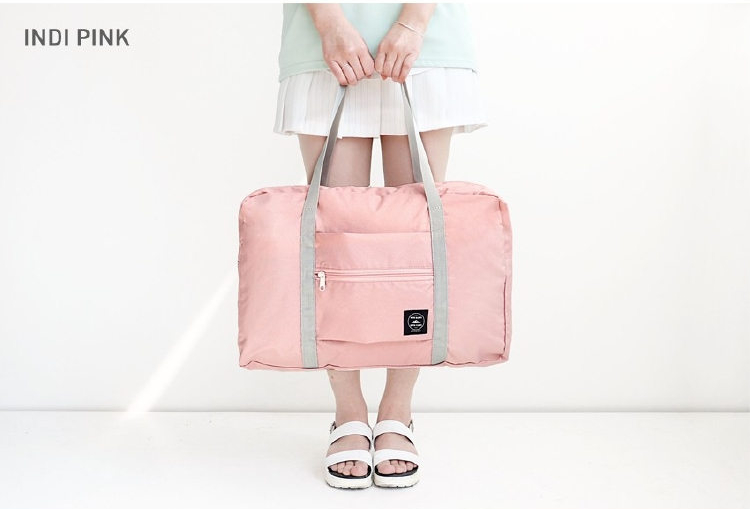 Wind Blows กระเป๋าเดินทางพับเก็บได้ เสียบที่จับกระเป๋าเดินทางได้ มีซิปรูดตอนพับเก็บ สำหรับการเดินทาง ท่องเที่ยว