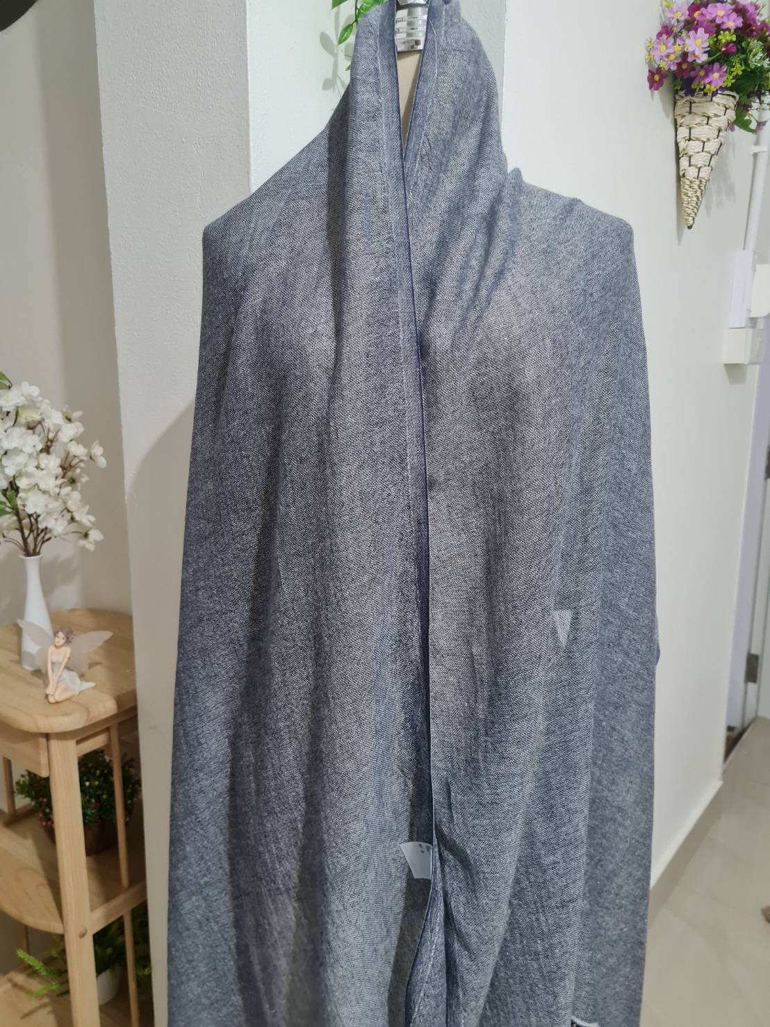 ผ้าคลุมไหล่ Uniqlo ฝ้าย+ลินิน(มือ1)