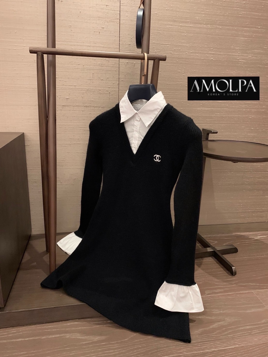 DRESS ไหมพรม CC KNITT ชนช๊อปปปนะคะ งานสวย ครบ ปั้มทุกจุด เนื้อผ้าดีม๊ากกกก ผ้าใส่สบายมาก ใส่สบาย : สินค้าคุณภาพ (พร้อมส่ง)