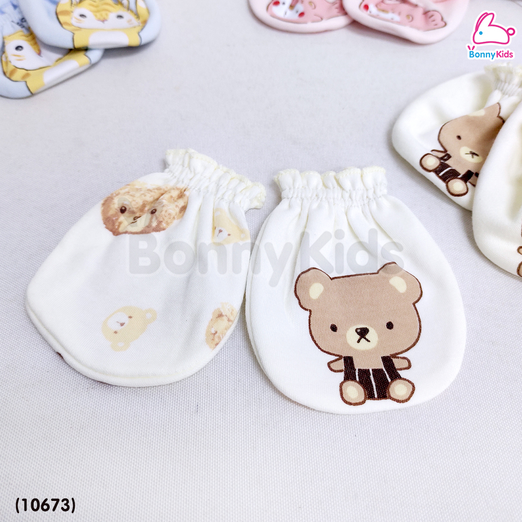 (10673) Mami (มามิ) เซ็ทถุงมือ+ถุงเท้า เด็กแรกเกิด พิมพ์ลายน่ารัก ผ้านุ่มใส่สบาย | Collection3