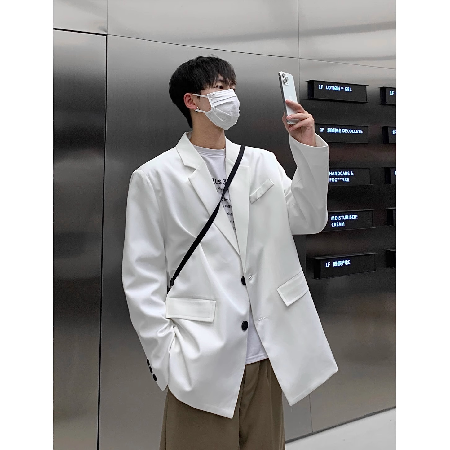 เสื้อสูทผู้ชายไซส์ใหญ่ 3XL - 5XL อกเสื้อ 50 นิ้ว เสื้อสูทโอเวอร์ไซส์ เบลเซอร์ผู้ชายอวบอ้วน Men Blazer Oversize FF0334