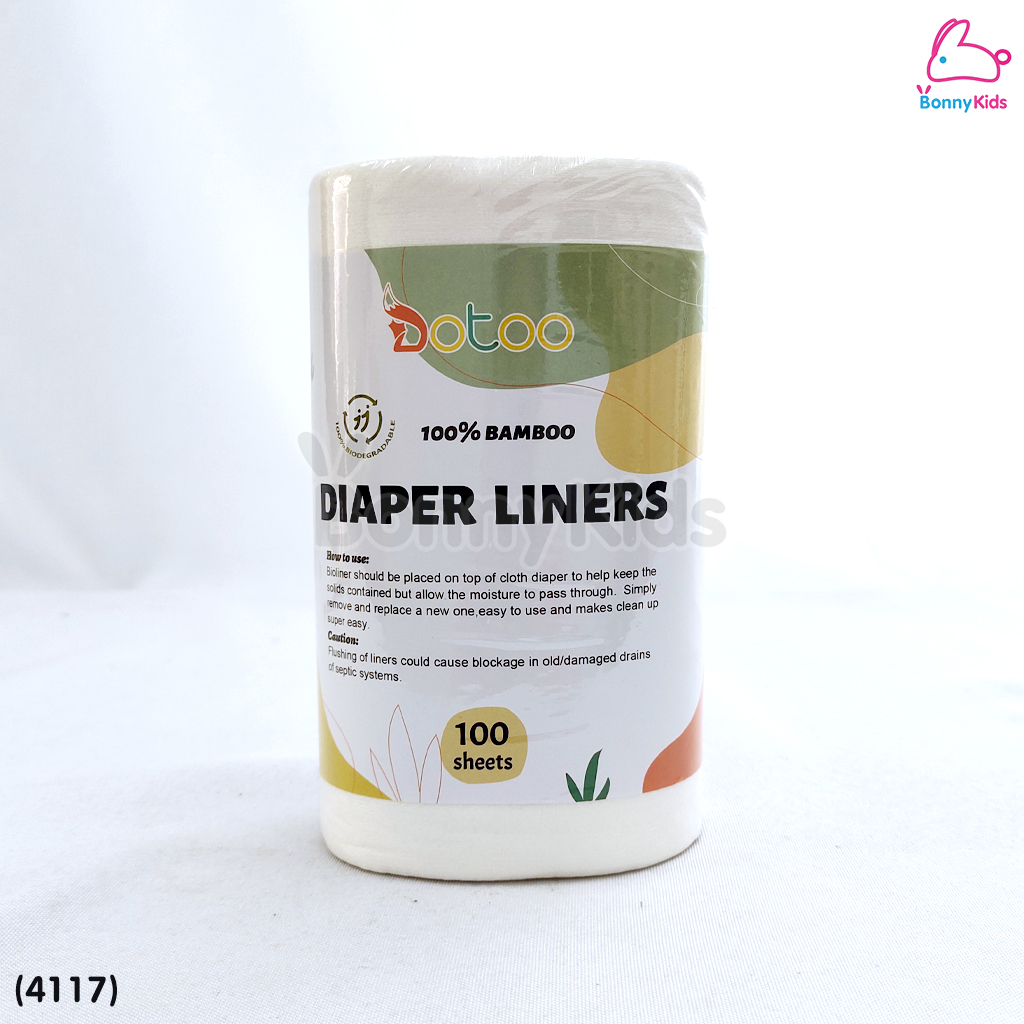(4117) Bamboo Dry Liner กระดาษรองผ้าอ้อมเยื่อไผ่ ผ้าเยื่อไผ่Organic (1 ม้วน 100 แผ่น)