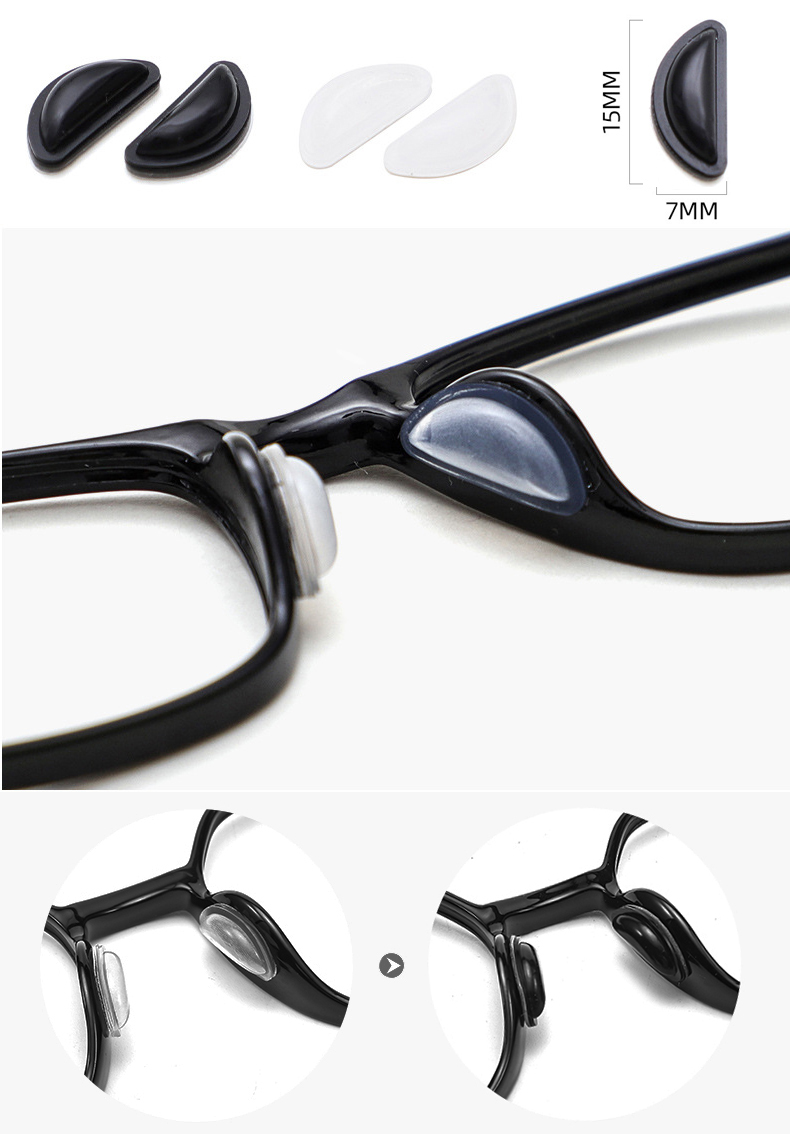 MOKHA ซิลิโคนติดกันลื่น Air Nose (1คู่) ซิลิโคนเจลจับจมูก นุ่มสบาย ลดรอยกดทับป้องกันแว่นตก แว่นไหล