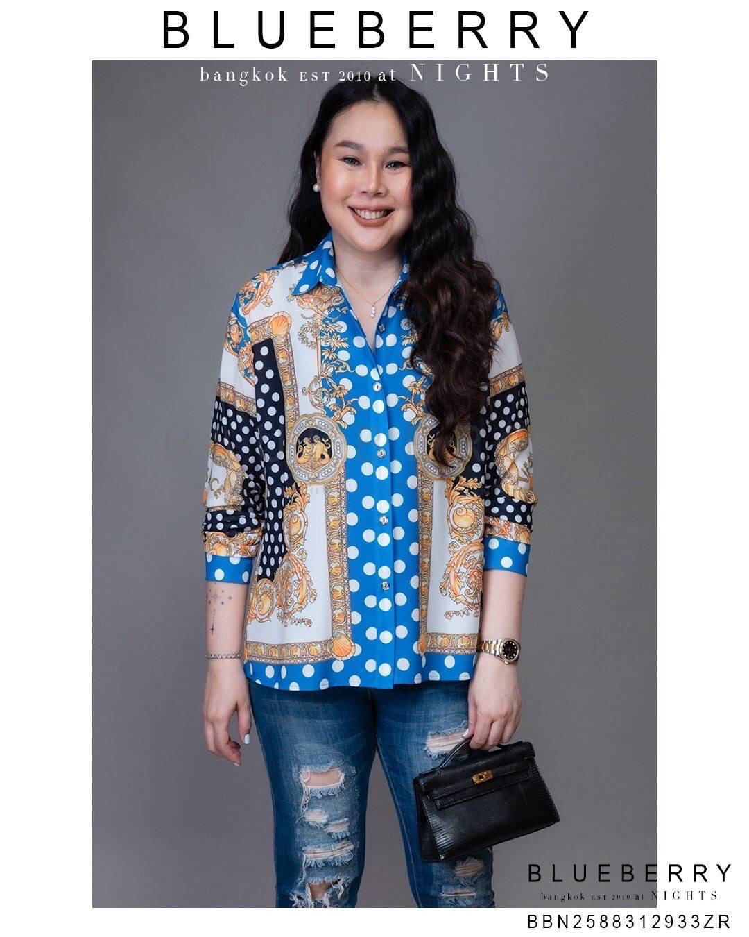 เสื้อเชิ้ต พรีเมียมทรงคลาสสิคตลอดกาลเชิ้ตแขนยาว พิมพ์ลายแบรนด์เนมไฮคลาส ใส่สบาย : สินค้าคุณภาพ (พร้อมส่ง)