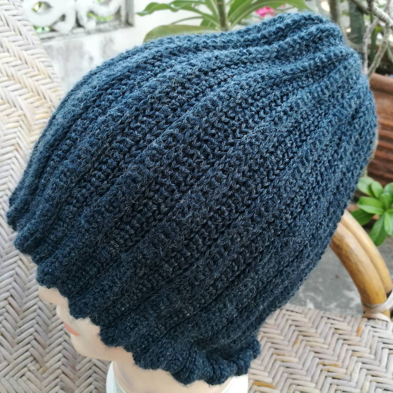 หมวกไหมพรมขนสัตว์หนาทบ 2 ชั้น อุ่นมากกก