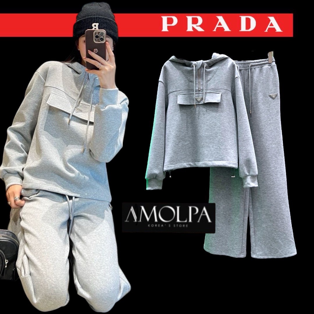 SET PRADA งาน hiend ผ้าอย่างเทพ 1:1 พรีเมียม ทุกอย่างปั้มมมมม VVIP เก็บทุกสียังไม่ผิดหวัง ฉ่ำ ทำถึง งานสวยสุด ปัง ชนช๊อป สวยจี๊ด เนื้อผ้าดีม๊าก ผ้าใส่สบายมาก ใส่สบายสุดๆ ใส่สบาย : สินค้าคุณภาพ (พร้อมส่ง)