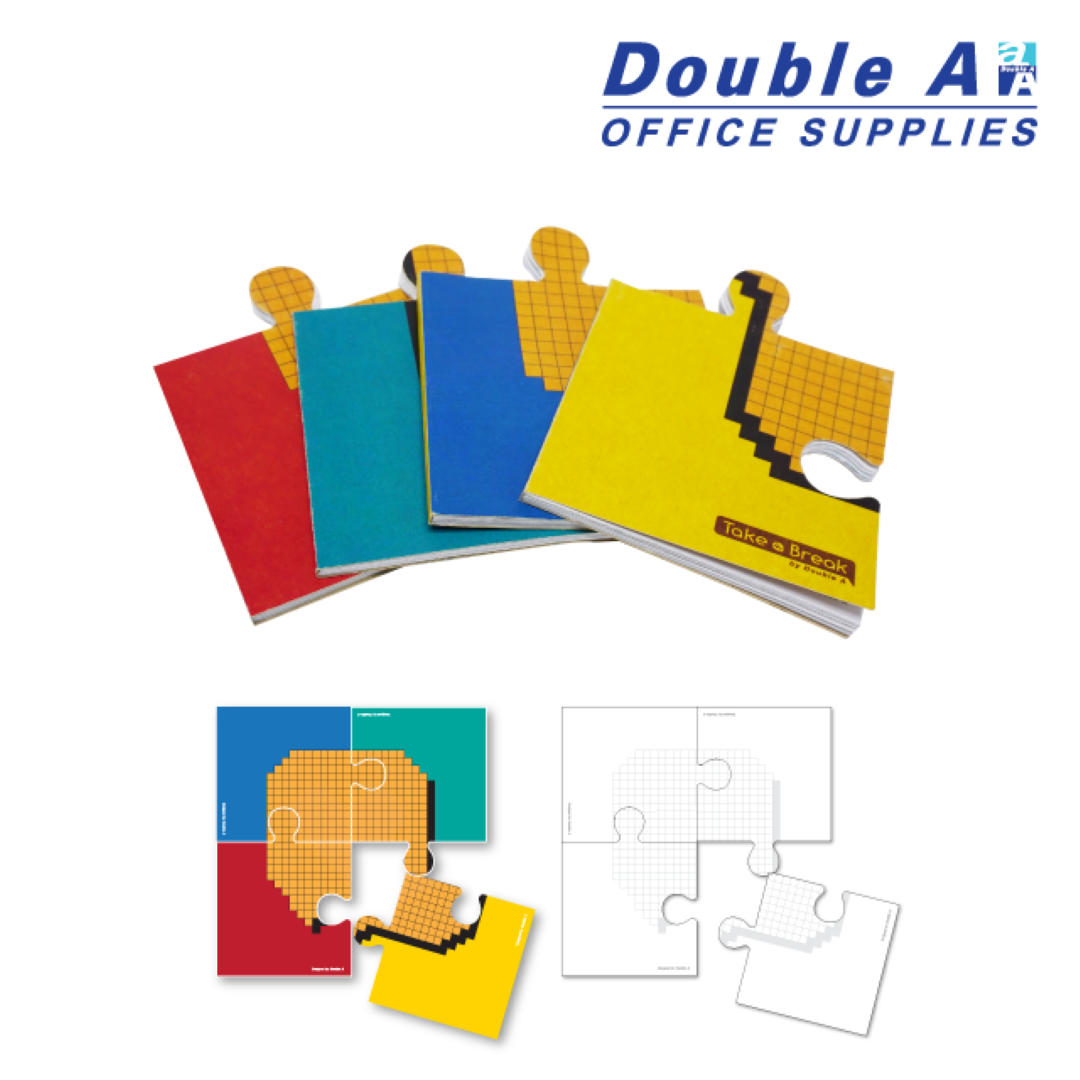 กระดาษโน้ต Jigsaw 100x125mm. 80 แกรม 40 แผ่น จำนวน 4 เล่ม 4 แบบ