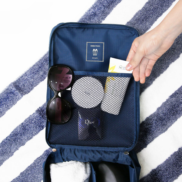 กระเป๋าใส่รองเท้าสำหรับเดินทาง กันน้ำได้ ถือพกพาสะดวก มี 6 สีให้เลือก