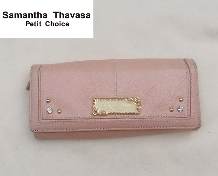 กระเป๋าสตางค์ Samantha Thavasa หนังแท้ ช่องเยอะมาก