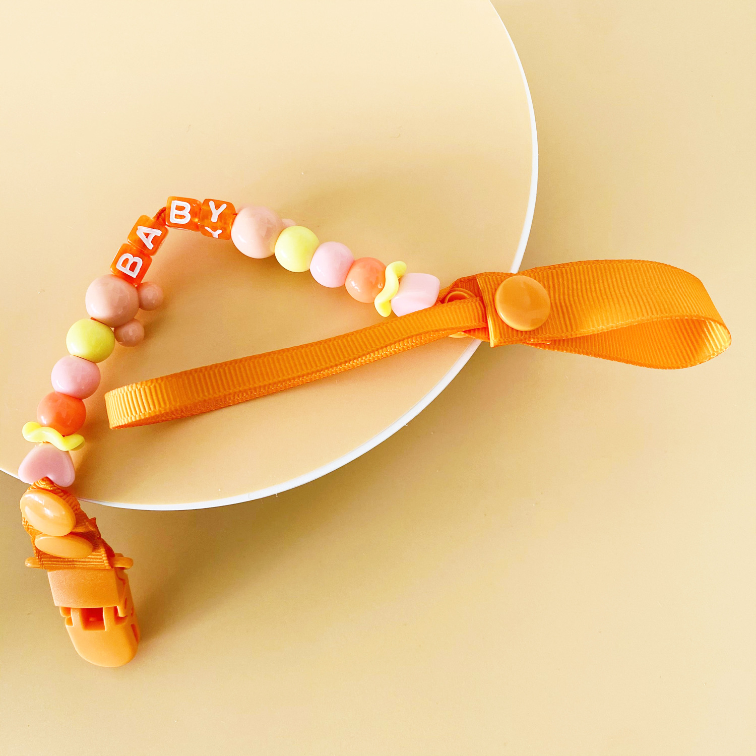 NanaBaby สายห้อยจุกหลอก สายหนีบคล้องจุกหลอก/ยางกัด ลูกปัดน่ารัก