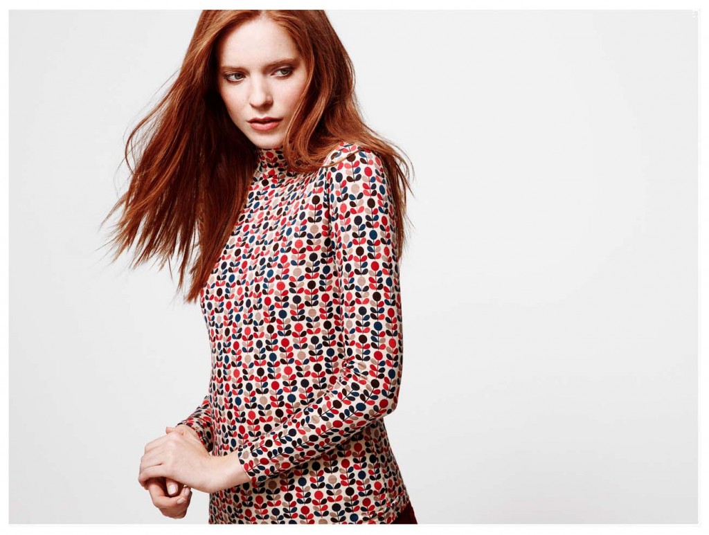 เสื้อฮีทเทคหญิง Uniqlo heattech รุ่น Orla Kiely Sz S