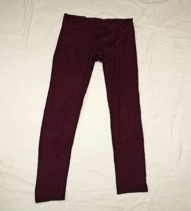กางเกงฮีทเทคหญิง สีเลือดหมู Uniqlo Sz M-L