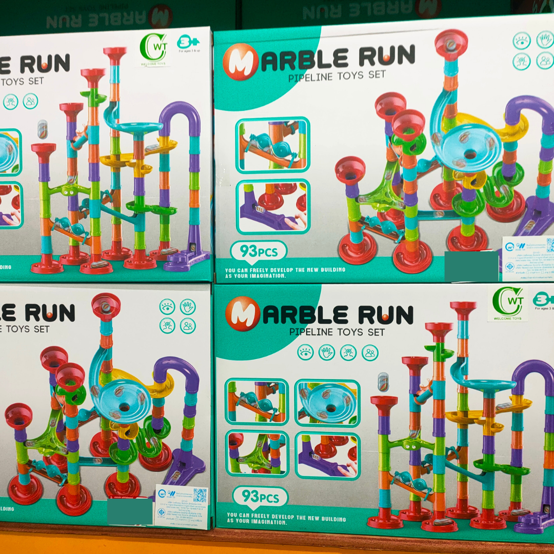 ตัวต่อสไลด์เดอร์ลูกแก้ว รางลูกแก้ว Marble Run 93 ชิ้น