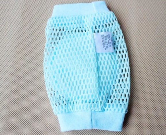 สนับเข่าเด็กเล็ก หัดเดิน-หัดคลาน ผ้าฝ้ายตาข่าย บุฟองน้ำ คละลาย