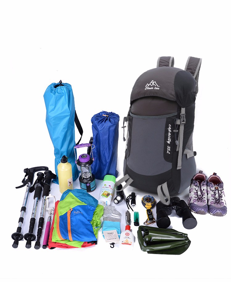 กระเป๋าเป้พับเก็บได้ ขนาด 35 ลิตร น้ำหนักเบา ผลิตจากโพลีเอสเตอร์ กันน้ำ ทนทาน เหมาะสำหรับเดินทาง ท่องเที่ยว