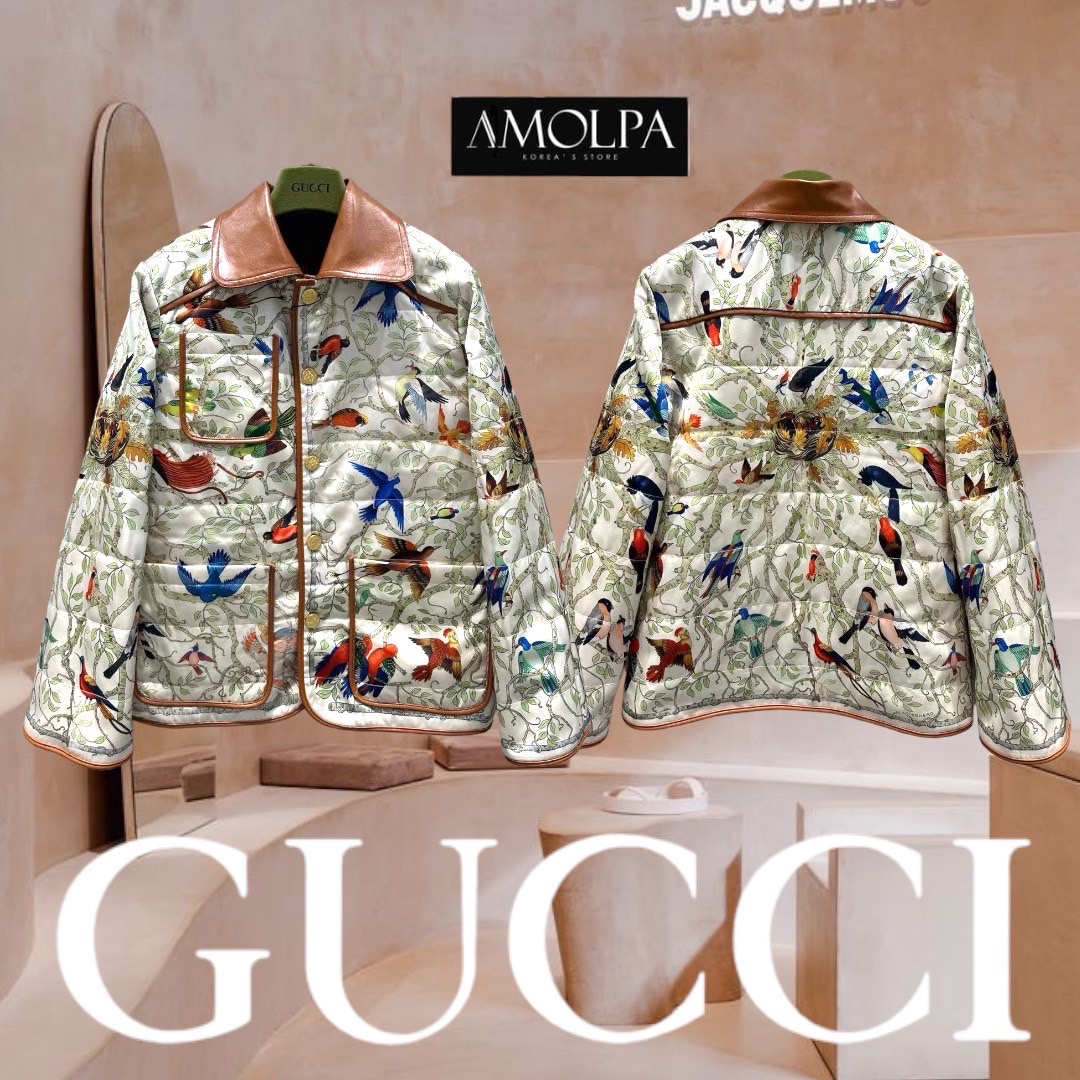 JACKET GG งานใส่ได้2ด้าน อีกด้านเป็นงานผ้าลูกฟูกสีน้ำตาล อีกด้านเป็นผ้าลาย GUCCI งานผ้าอย่างดี หนานุ่ม เหมือนช๊อปเด๊ะ : สินค้าคุณภาพ (พร้อมส่ง)