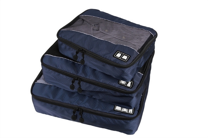 Bagsmart กระเป๋าจัดระเบียบเดินทาง 3 ใบต่อชุด ใส่เสื้อ, กางเกง, กระโปรง, ผ้าขนหนู (Bagsmart Packing Cubes 3-Pcs Travel Organizer)
