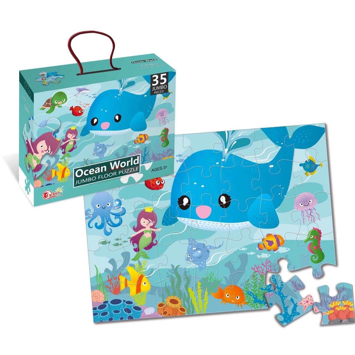 จิ๊กซอว์ชิ้นใหญ่ 35 ชิ้น จิ๊กซอว์เด็กเล็ก Jigsaw ขนาดใหญ่ จิ๊กซอว์เด็กอนุบาล Jumbo Floor Puzzle