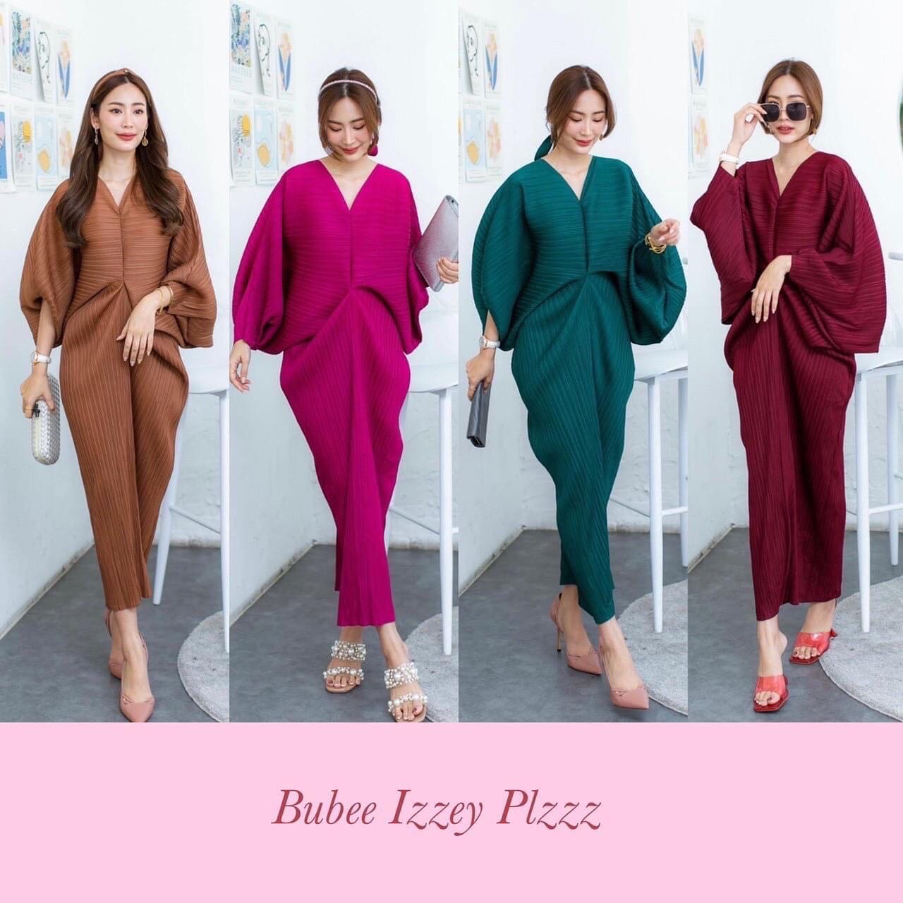 Dress อัดพลีท 100% งานนำเข้า เนื้อเดียวกับงานแบรนด์ 🤗 ดีไซด์ตัวยาว แขนผีเสื้อ 🦋 อัดพลีทแน่นๆ เพิ่มความหรู สินค้าคุณภาพ (พร้อมส่ง)