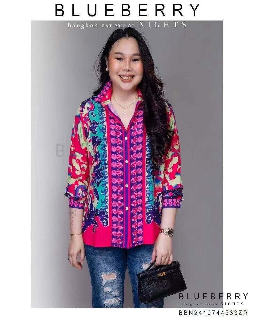 เสื้อเชิ้ต พรีเมียมทรงคลาสสิคตลอดกาลเชิ้ตแขนยาว พิมพ์ลายแบรนด์เนมไฮคลาส ใส่สบาย : สินค้าคุณภาพ (พร้อมส่ง)