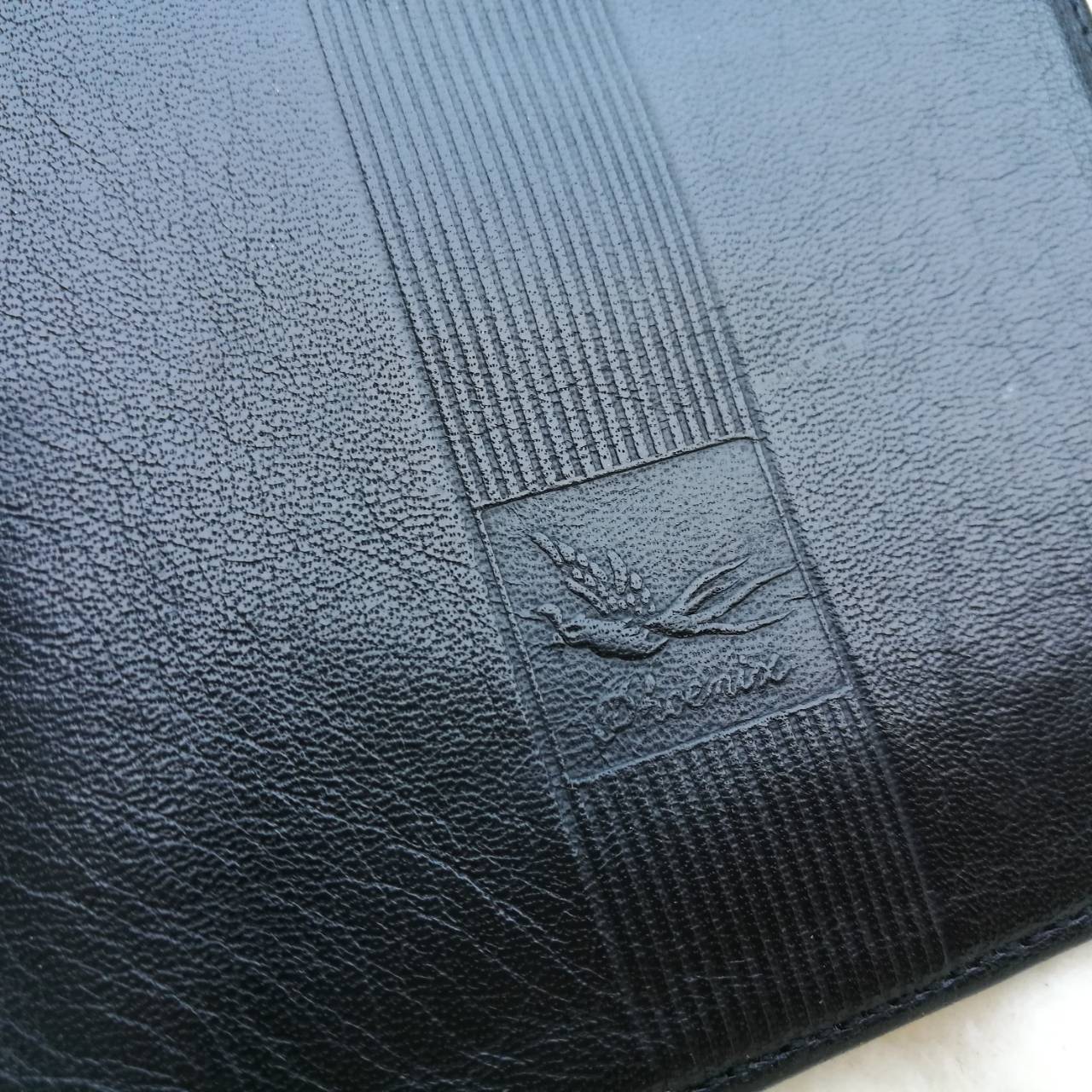 กระเป๋าสตางค์หนังแท้สีดำ phoenix