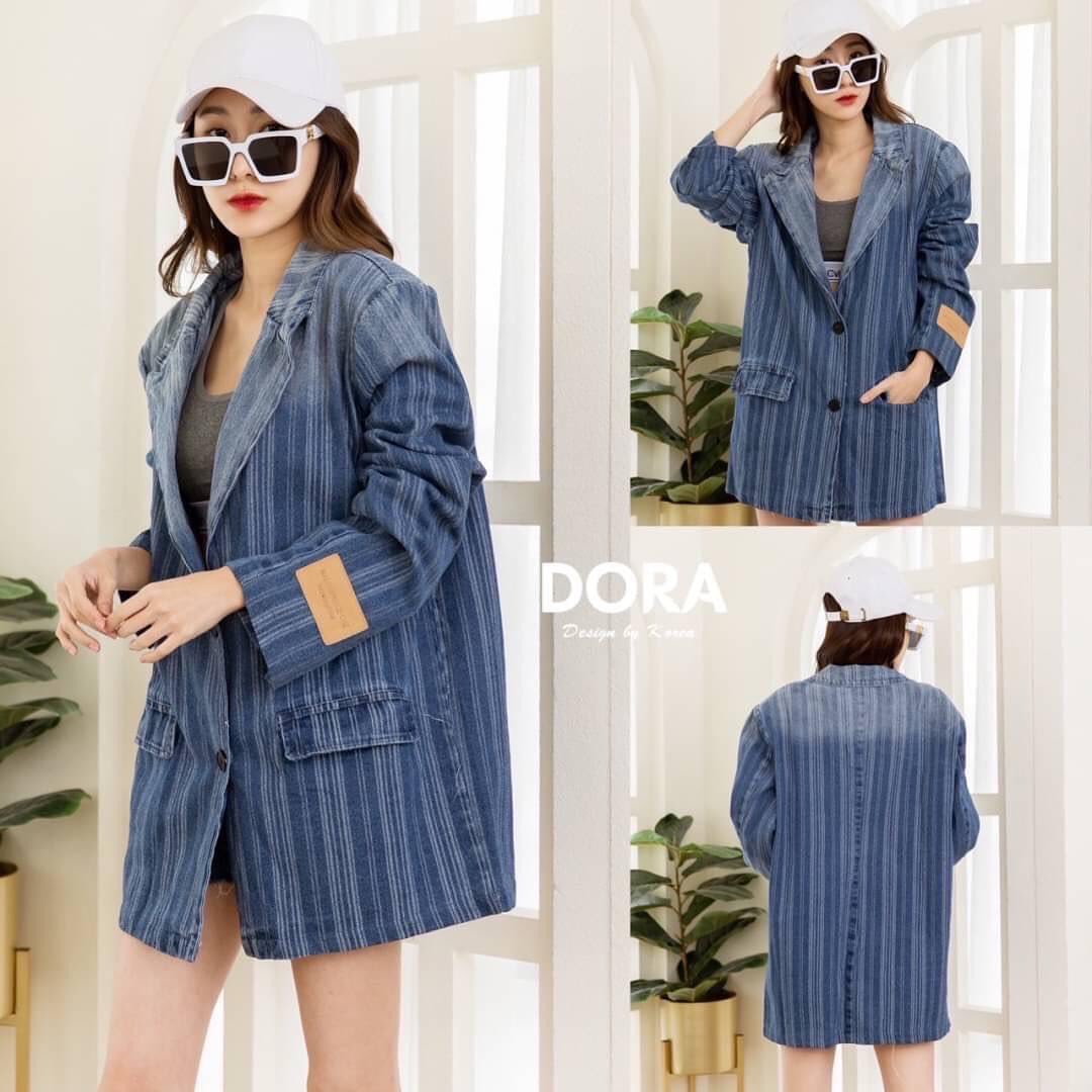 Blaze jeans ทรง oversize ชุดนี้จะใส่เป็นตัวยาวเดรส หรือเสื้อสูทได้เลย ผ้าดีมากค่ะ : สินค้าคุณภาพ (พร้อมส่ง)