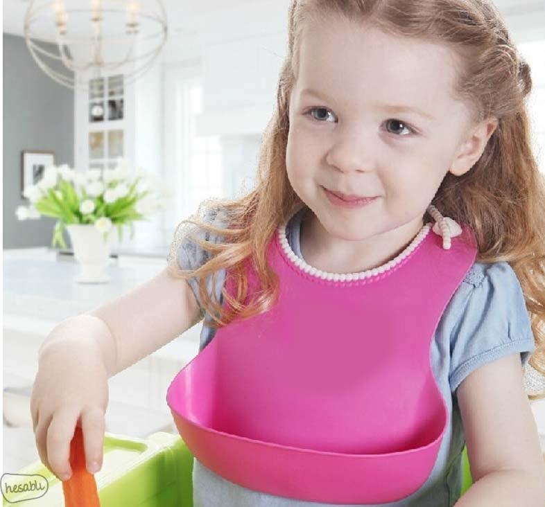 ผ้ากันเปื้อนเด็ก อาหารและขนม ผ้ากันเปื้อนเด็ก ผ้ากันเปื้อนรองเศษอาหาร ซิลิโคน สำหรับเด็กวัย 6 เดือน - 4 ปี Baby Soft Bib