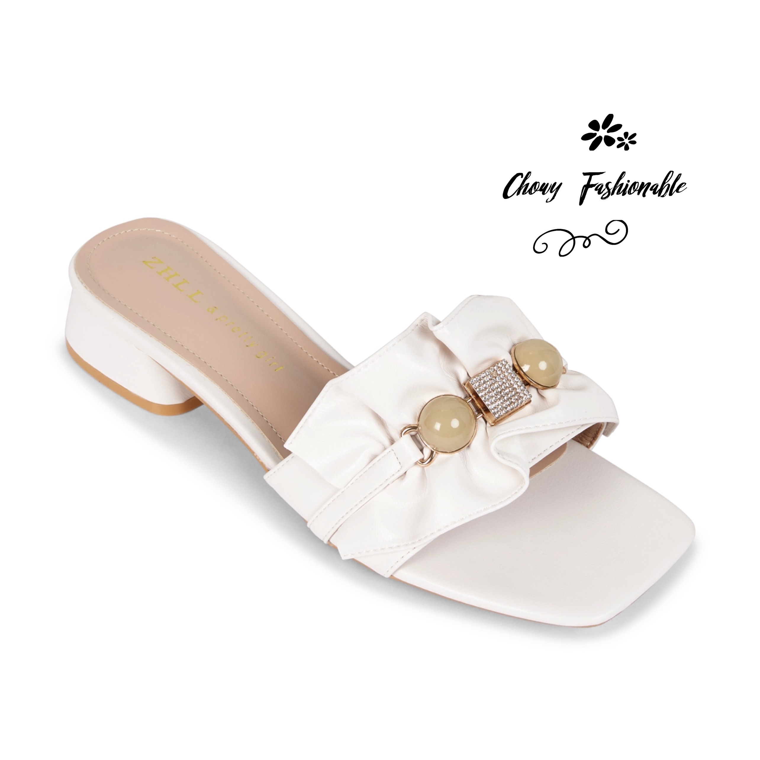 รองเท้าไซส์ใหญ่ 41-43 แตะไซส์ใหญ่ แตะสวมไซส์ใหญ่ สีครีม KR1121