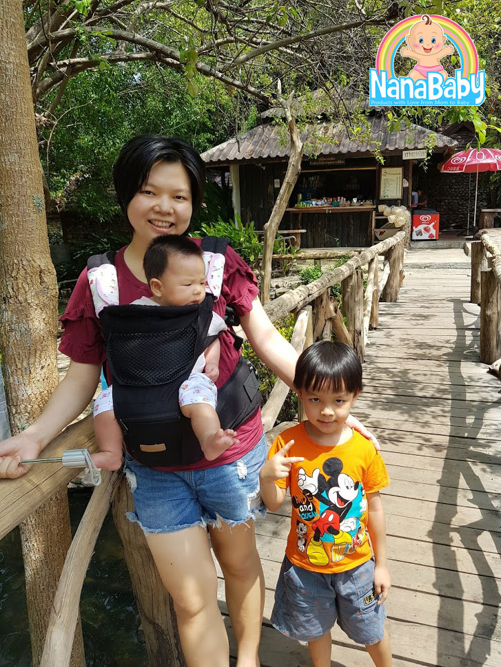 เป้อุ้มเด็ก aimama เป้อุ้มคาดเอว เป้อุ้มทารก เป้อุ้มเด็กโต มีที่นั่ง Hip Seat สำหรับเด็กเล็ก-เด็กโต วัย 4-48 เดือน