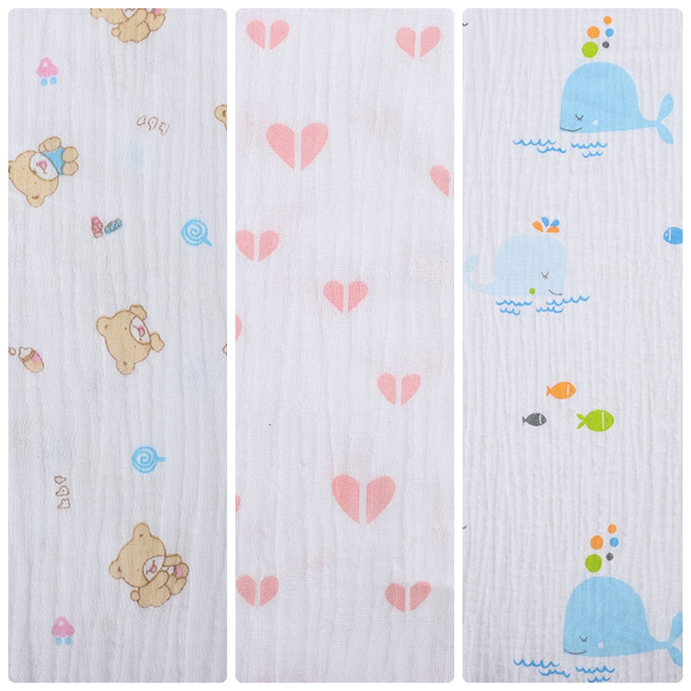 [แพ็ค 3 ผืน] ผ้าอ้อมเด็กสาลู NanaBaby ฝ้ายมัสลิน100% ห่อตัว ขนาด 27*27 นิ้ว เกรดพรีเมี่ยม