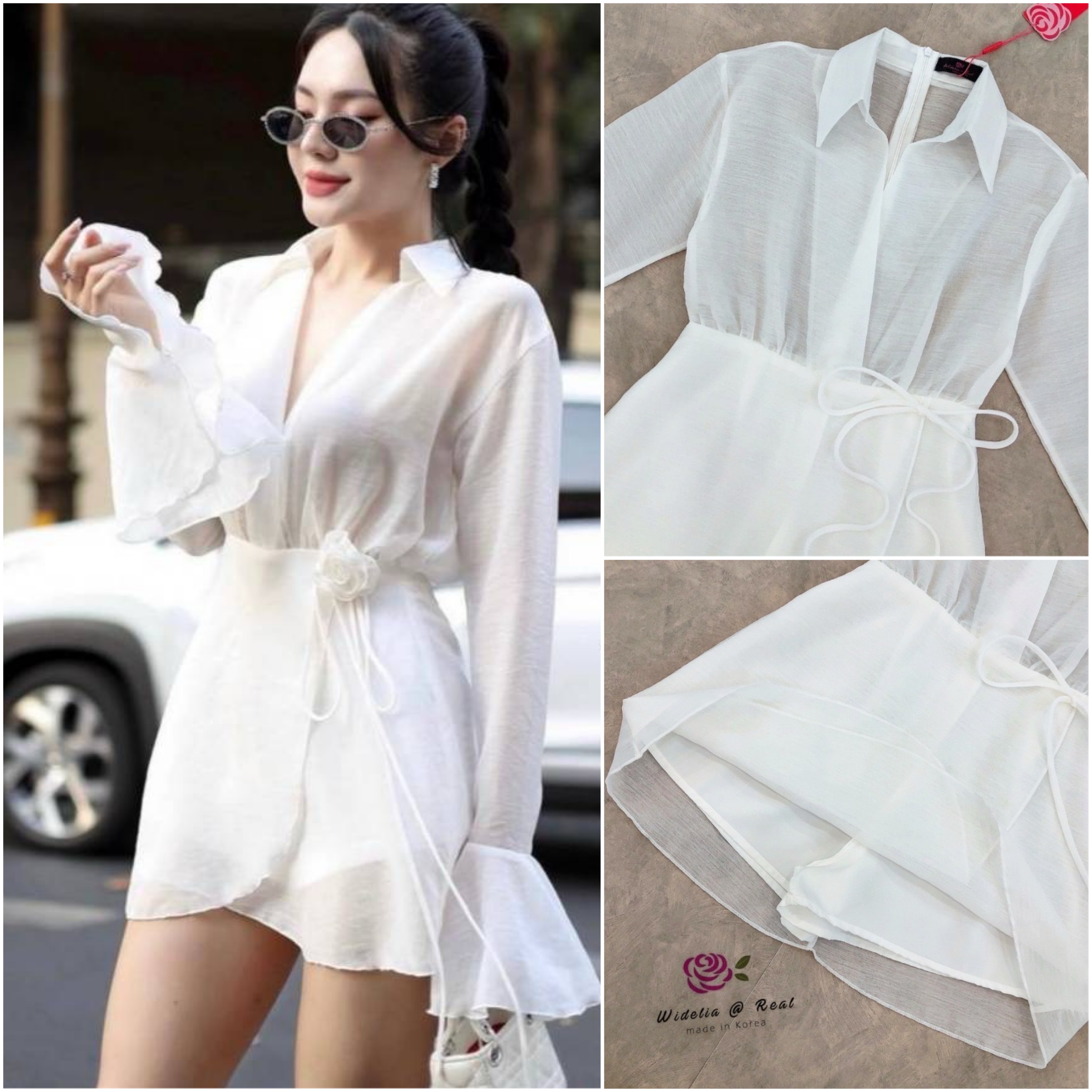 จั้มสูทสั้นตัวสวยทรงดี รุ่นนี้น่ารักมากๆ ดีเทลเก๋ด้วยผ้าเนื้อสวยมี Texture ลายดอกกุหลาบสวยทั้งตัว ใส่สบาย สินค้าคุณภาพ (พร้อมส่ง)