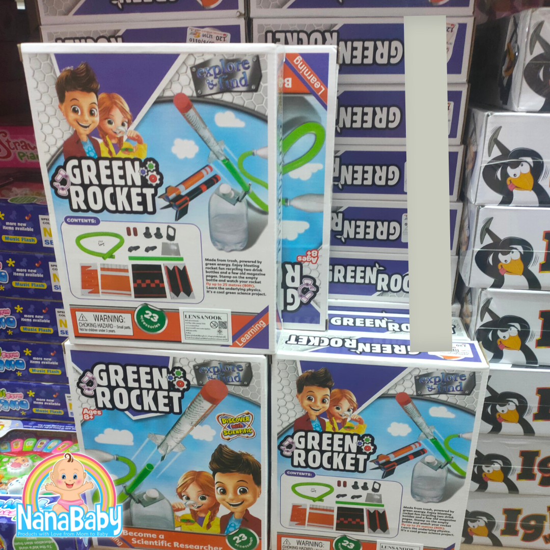 ของเล่นวิทยาศาสตร์ ชุดสร้างจรวดลม DIY Green Rocket